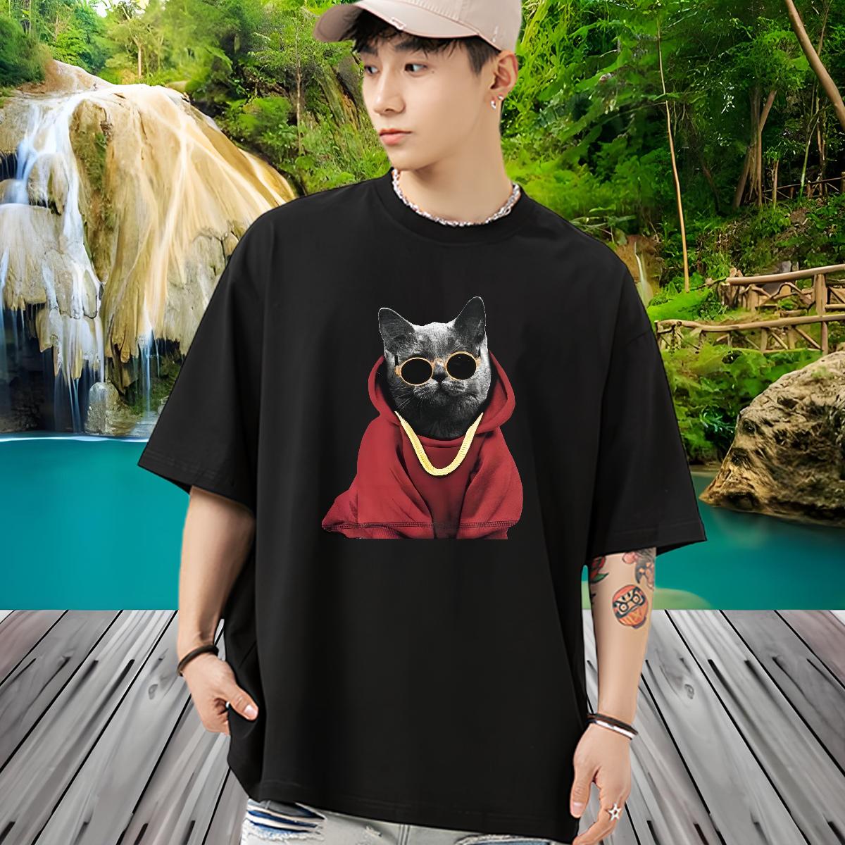 Loose Fit T shirt Casual Daily Wear Cotton Breathable Soft Men Tshirts New Designer DIY Logo Polos