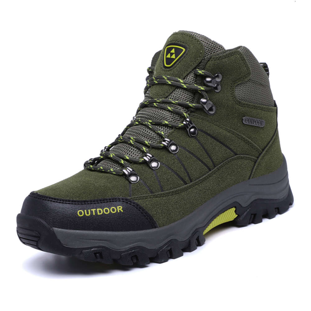 Autumn winter high top men's outdoor non-slip wear-resistant sole hiking shoes c952a