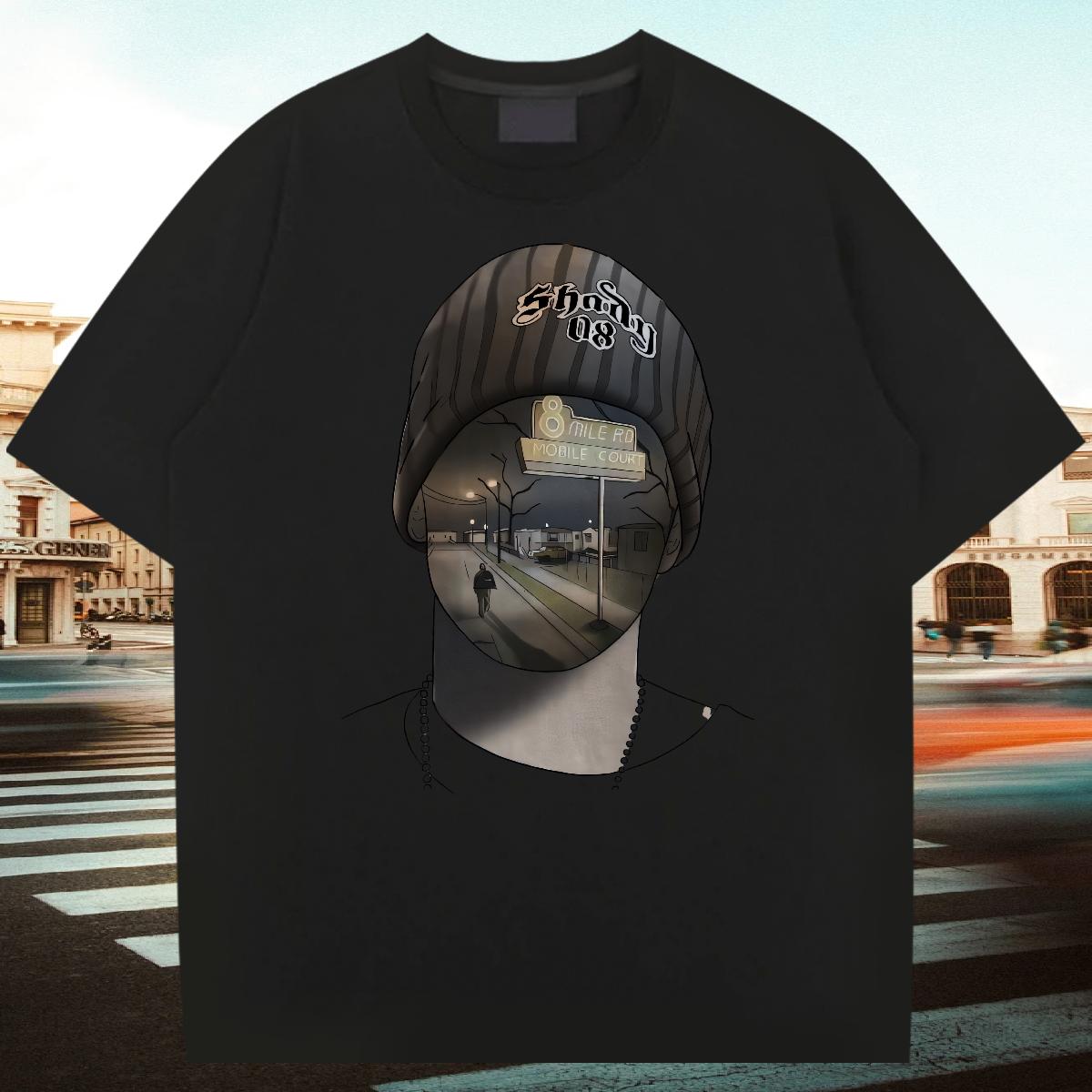5A T shirt Beach Short sleeve Cotton Soft Couples T Shirts Classic Cartoon Printing S-3XL Tees Shirts