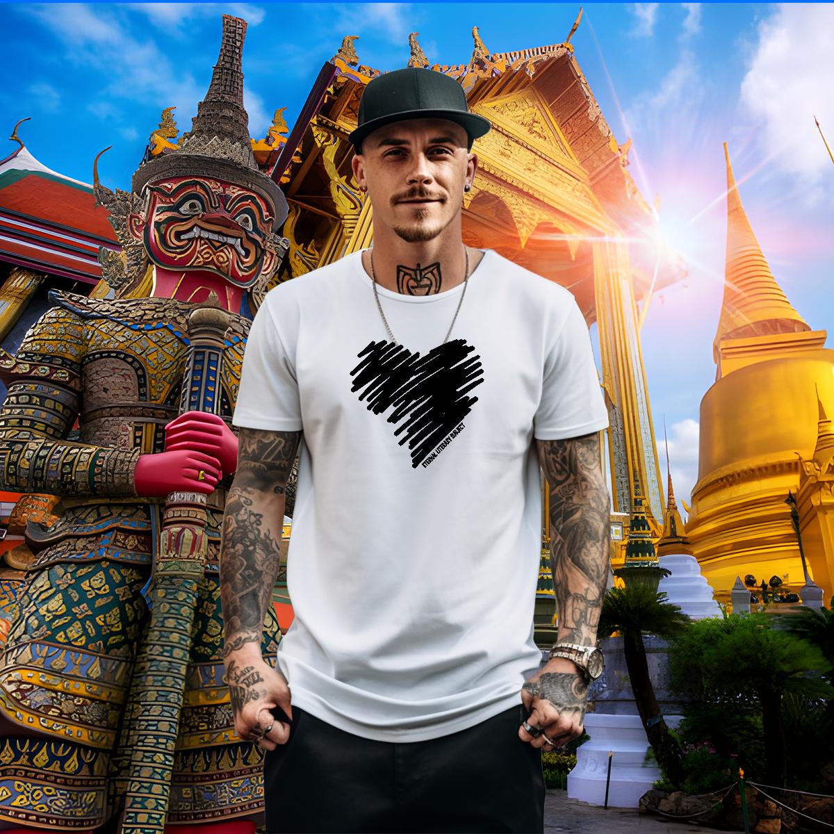Customized T Shirts Men DIY Printed Street Casual Tshirts Crew Neck Cotton Breathable Wholesale Tee Shirt