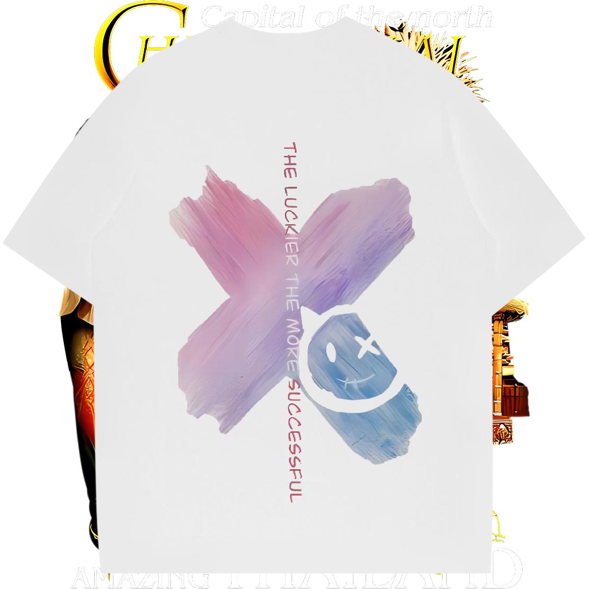Customized T-Shirts Floral Print Couples T Shirts Home Outdoor Short Sleeve Cotton O-Neck Loose Tops Tees