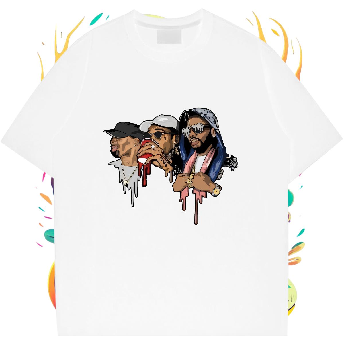 5A Mens T Shirts Anime Printing Street Cotton Breathable Tshirt for Man Woman Fashion Custom Top Tees