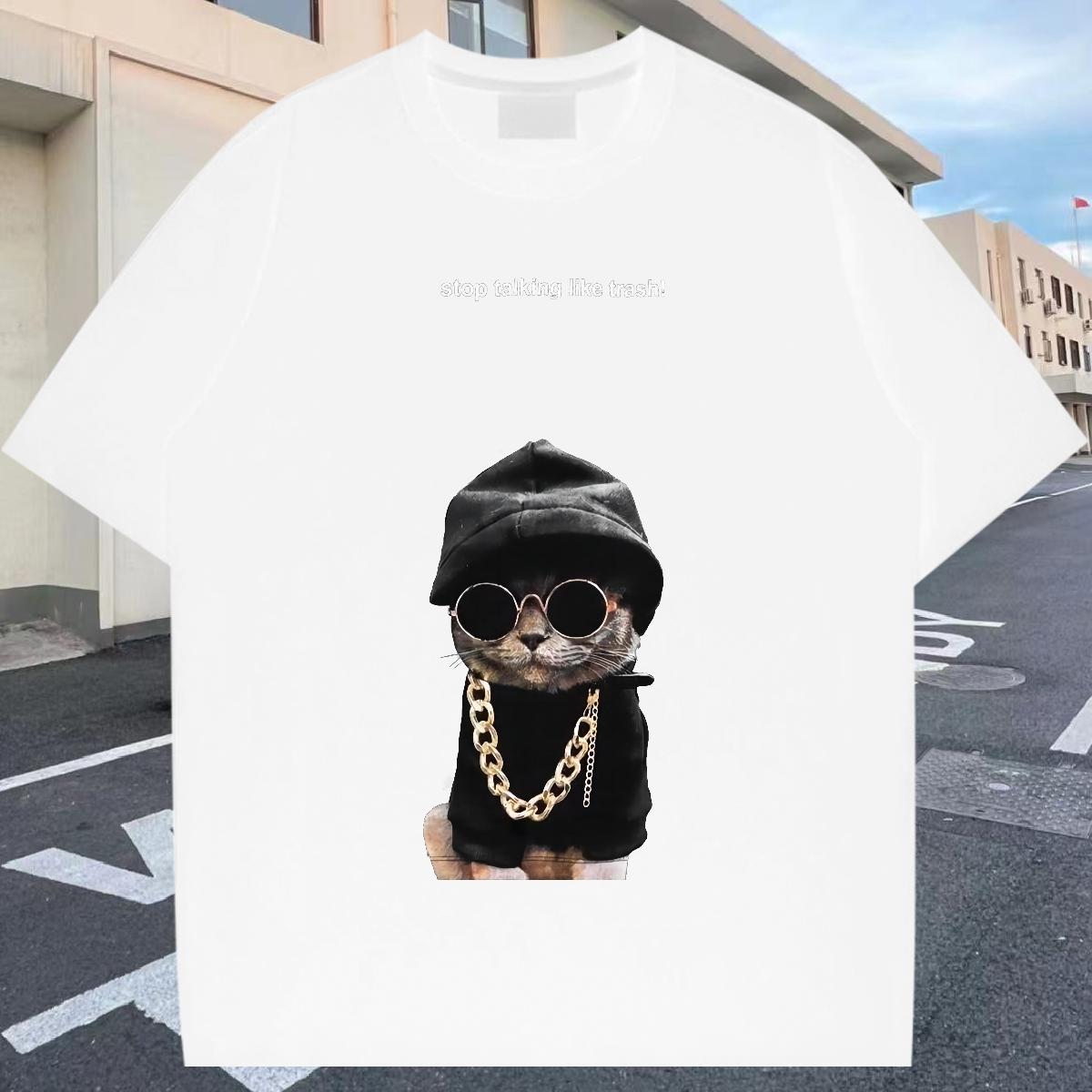 Cool Design T shirt Anime Printing Street Short Sleeve Cotton O-Neck Tshirts Classic Casual Anime Print Wear