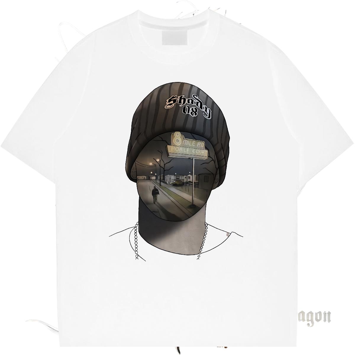 Classic T Shirt For Man Hip Hop Street O-Neck Short Sleeve Cotton Men Clothes T-Shirt 2024 Customized Print Tops