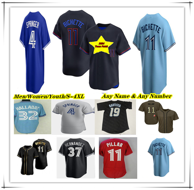 Jose Bautista Baseball Jersey Joe Carter Kevin Kiermaier Ernie Clement Danny Jansen Jose Berrios Yusei Kikuchi Chris Bassitt Blue Alejandro Kirk JAY City Connect 4X