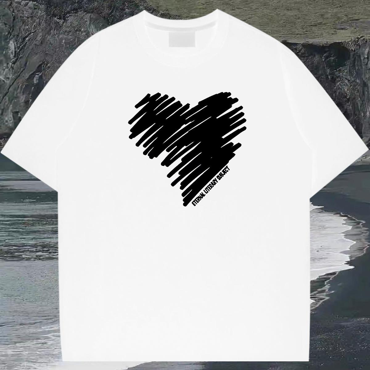 DIY T Shirt For Man DIY Printed Hip Hop Street Tshirt for Man Woman Crew Neck Cotton Loose Tops Tees