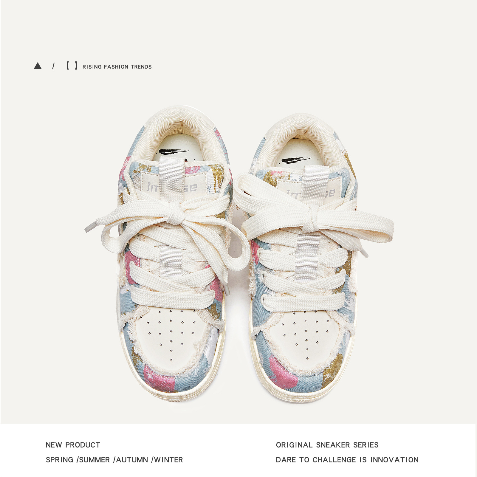 China-Chic lovers Original cowboy graffiti fashion thick soled board street bread men's and women's shoes Lhshoe wo