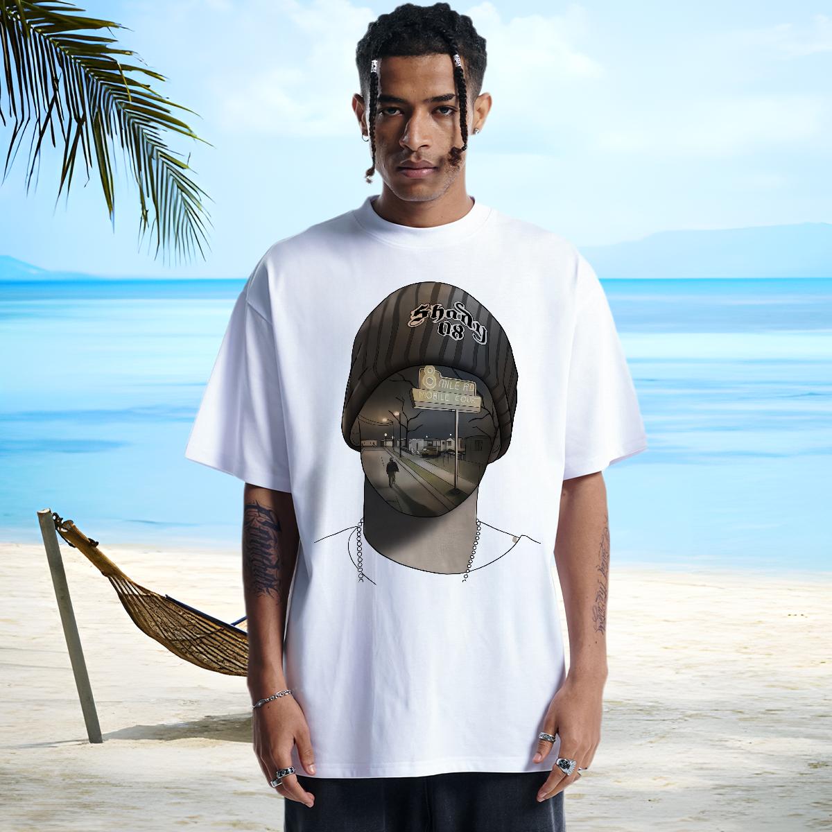 Wholesale T-Shirts for Men Daily Outfit Crew Neck Cotton Mens Tshirts Fashion New Black Oversized Tshirts
