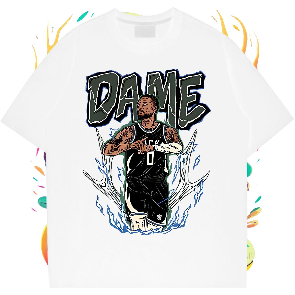 2024 DIY T Shirt For Man Anime Couples T Shirts High Street Hip Hop Breathable Crew Neck Cotton 5A Polos