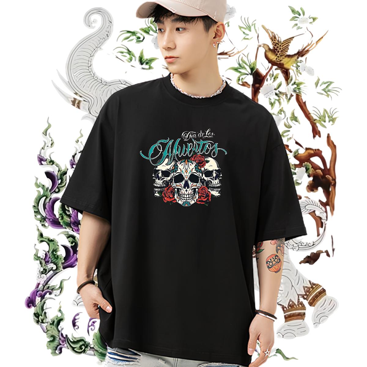 Brand Mens T Shirts Casual Breathable Crew Neck Cotton Men Clothes T-Shirt 2024 Summer Custom Print Oversized Tee Shirt