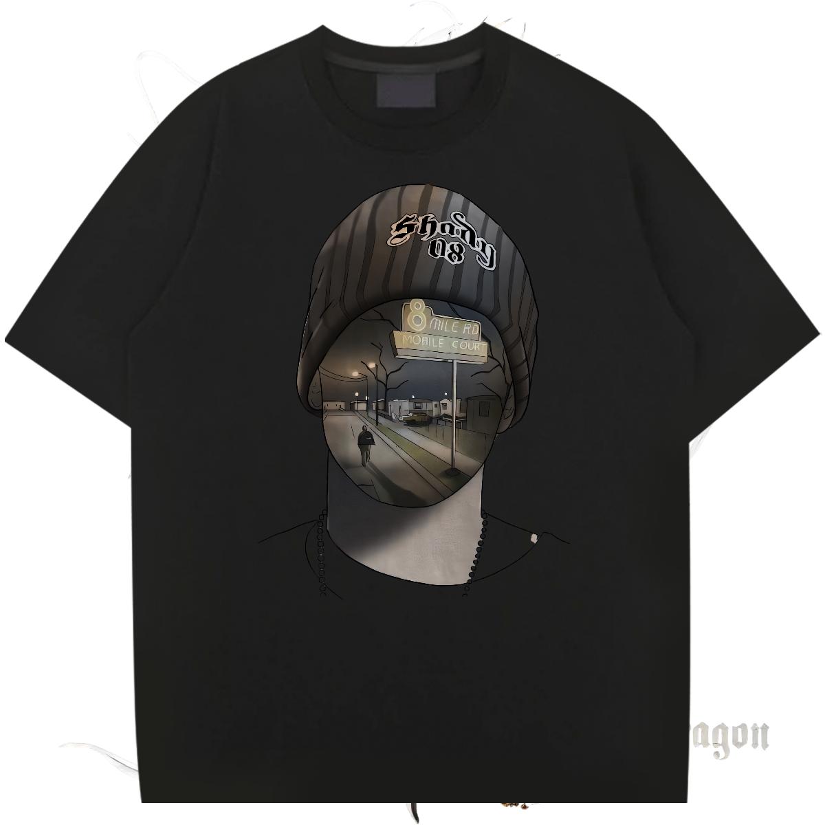 Classic T Shirt For Man Hip Hop Street O-Neck Short Sleeve Cotton Men Clothes T-Shirt 2024 Customized Print Tops