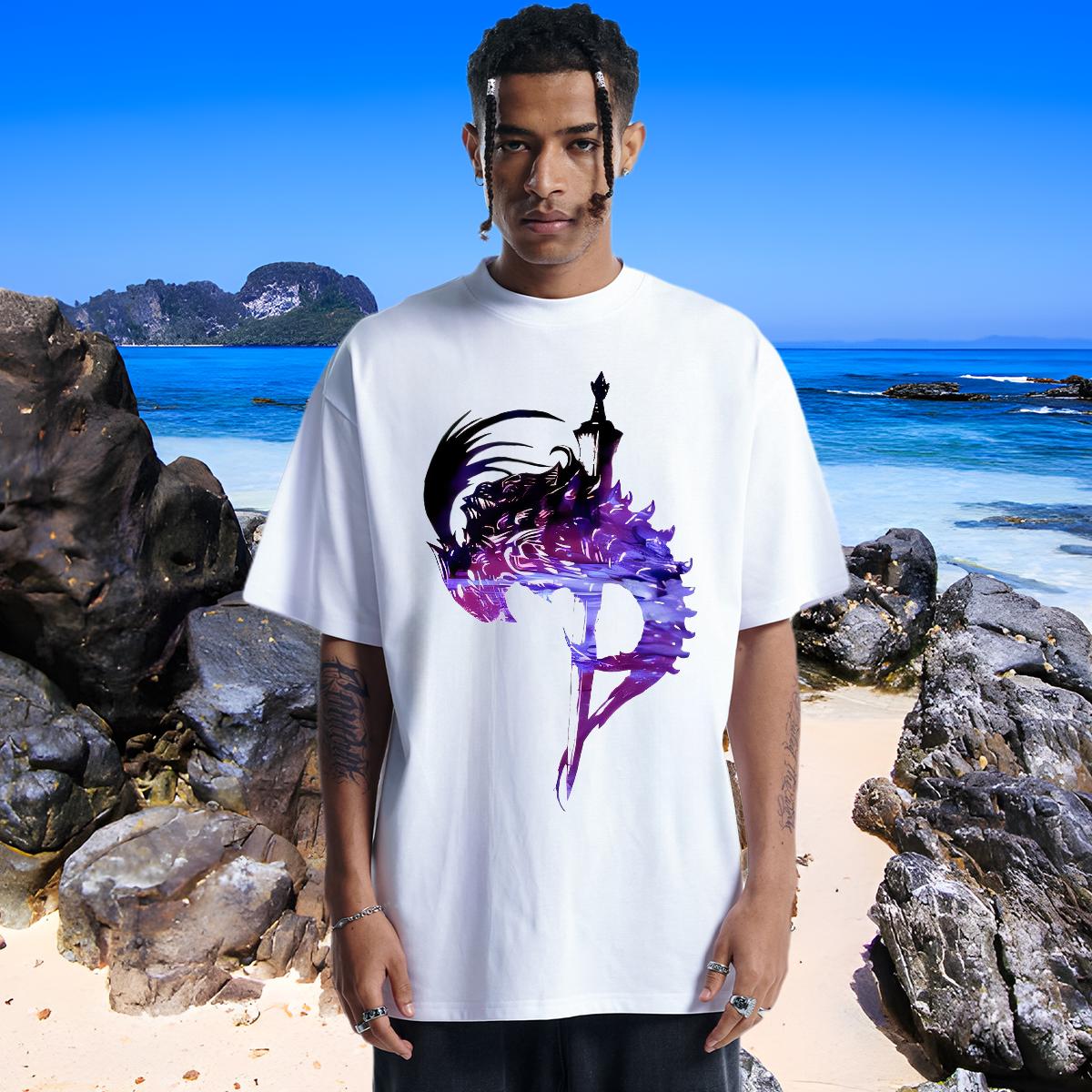 High Quality T shirt High Street Hip Hop Cotton Breathable Couples T Shirts 2024 Summer Custom Print Plus Size Tshirts