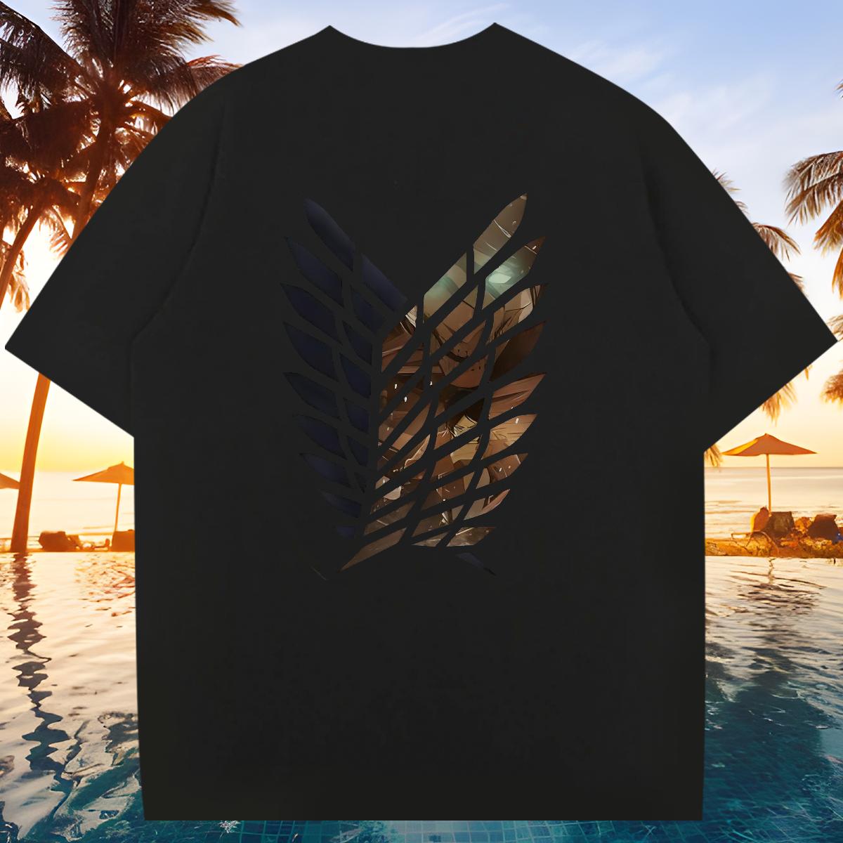 Fashion New T-Shirts for Men Custom Anime Outdoor Men Tees Breathable Crew Neck Cotton Loose Fit Top Tees