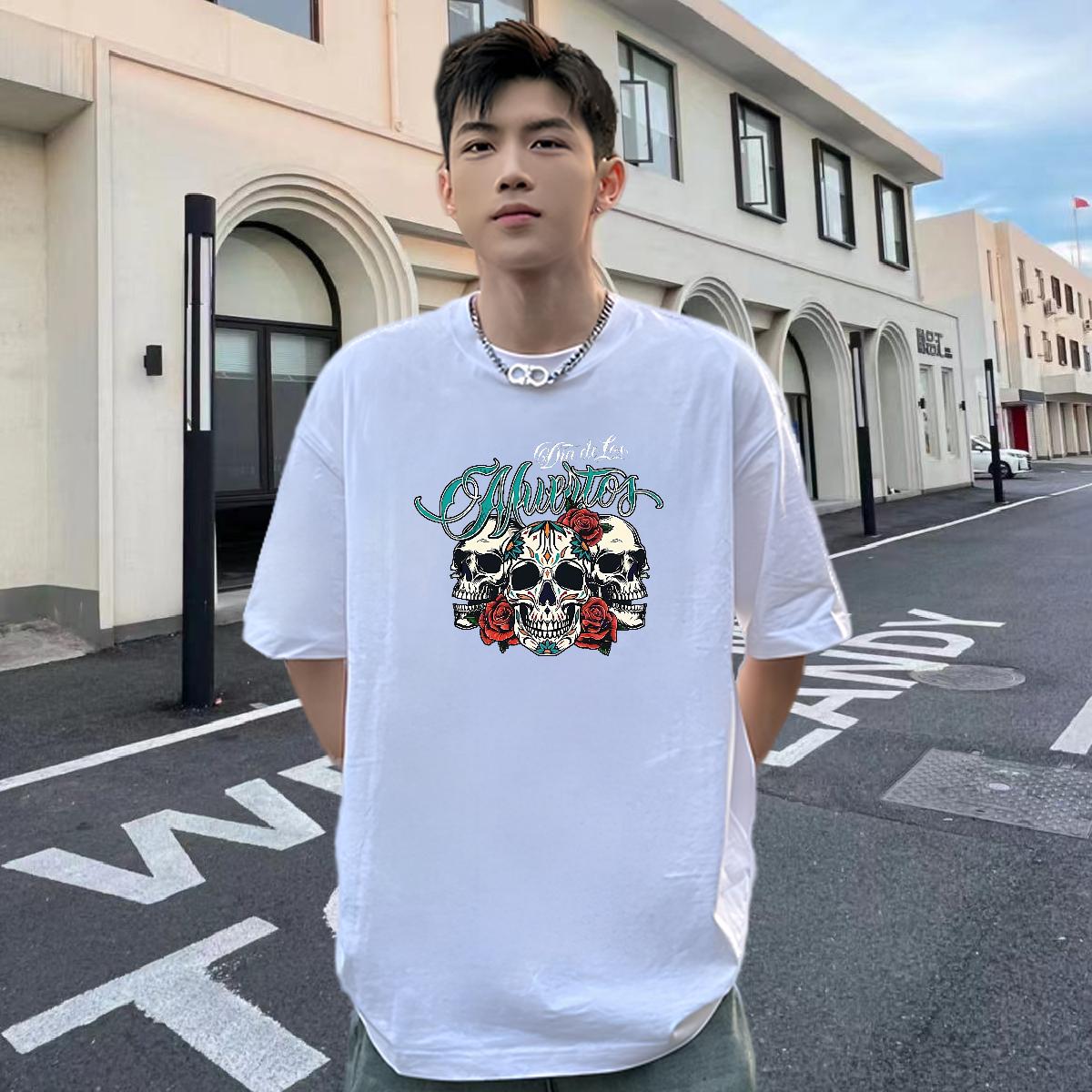 New Designer Men T Shirts DIY Printed Men Tops Tees Home Outdoor Short Sleeve Cotton O-Neck 5A Tee Shirt