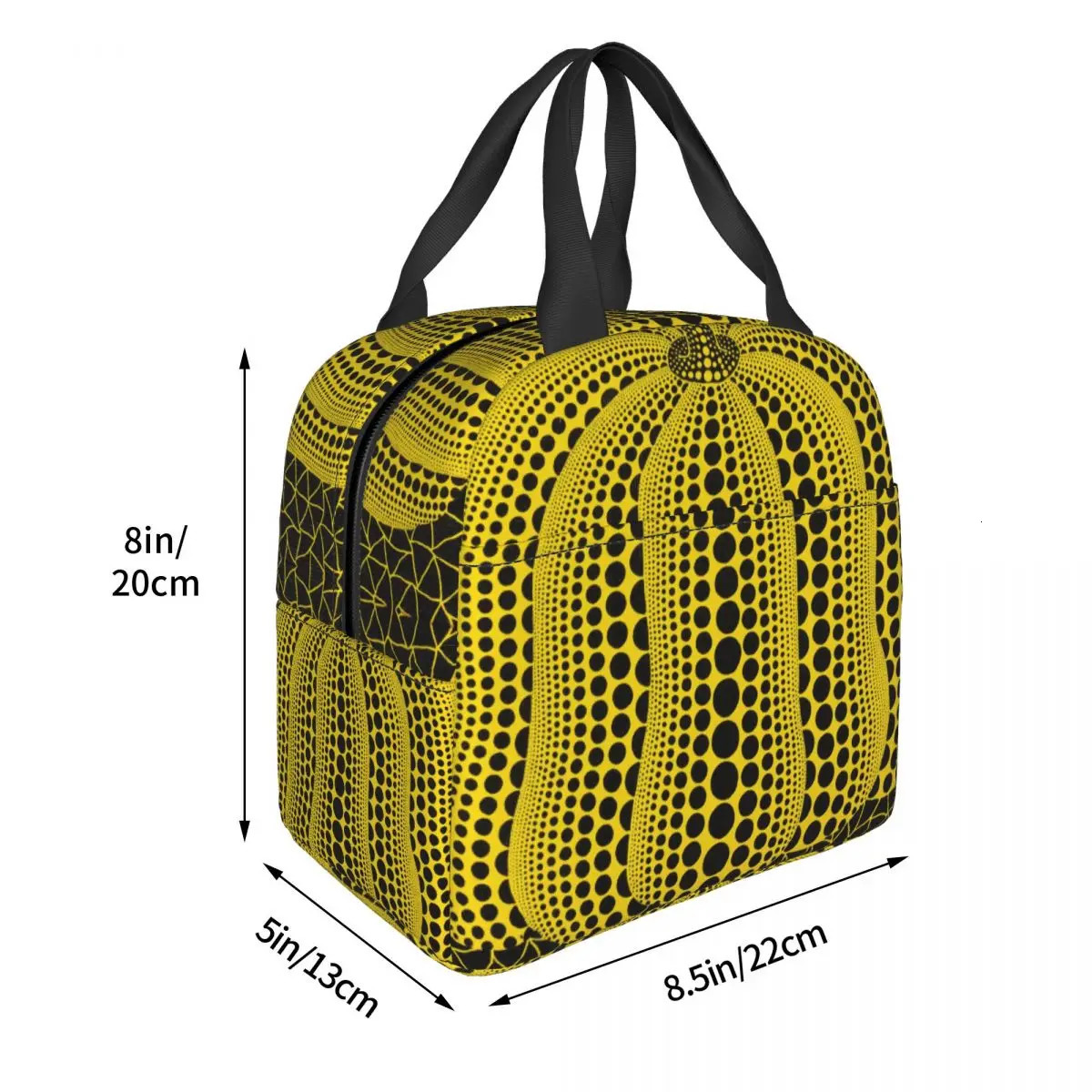 Yayoi Kusama Abstract Pumkin Insulated Lunch Bag for Women Resuable Cooler Thermal Food Lunch Box School Work Picnic Tote Bags 240601 - view 4