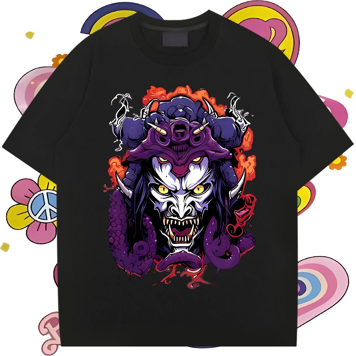 Fashion Mens T Shirts Custom Printed High Street Hip Hop Men Tees Breathable Crew Neck Cotton Popular Tee Shirt