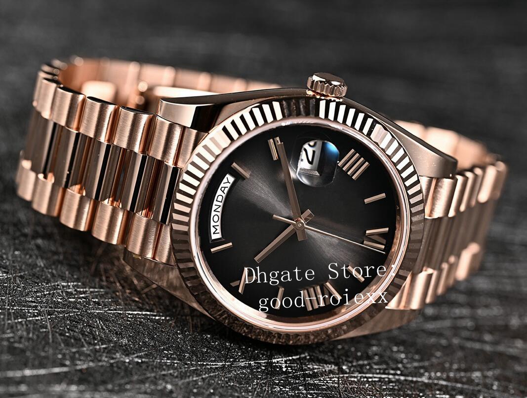 40mm Men Everose Watch Gradient Slate Gray BP Automatic 2813 Watches Men's Day Date 228235 Rose Gold BPF Sapphire Glass BpFactory Wristwatches