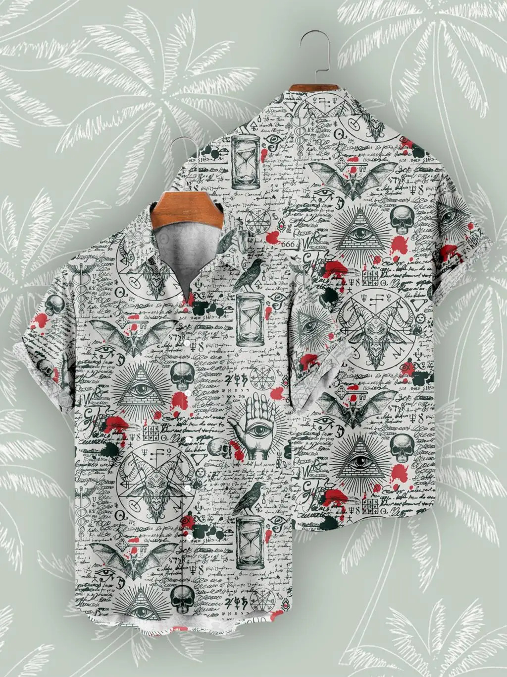 Hawaiian Shirts For Mens Skull Summer Casual Short Sleeve Y2k High Quality Oversized Streetwear Vintage Beach Tops Clothing 240529