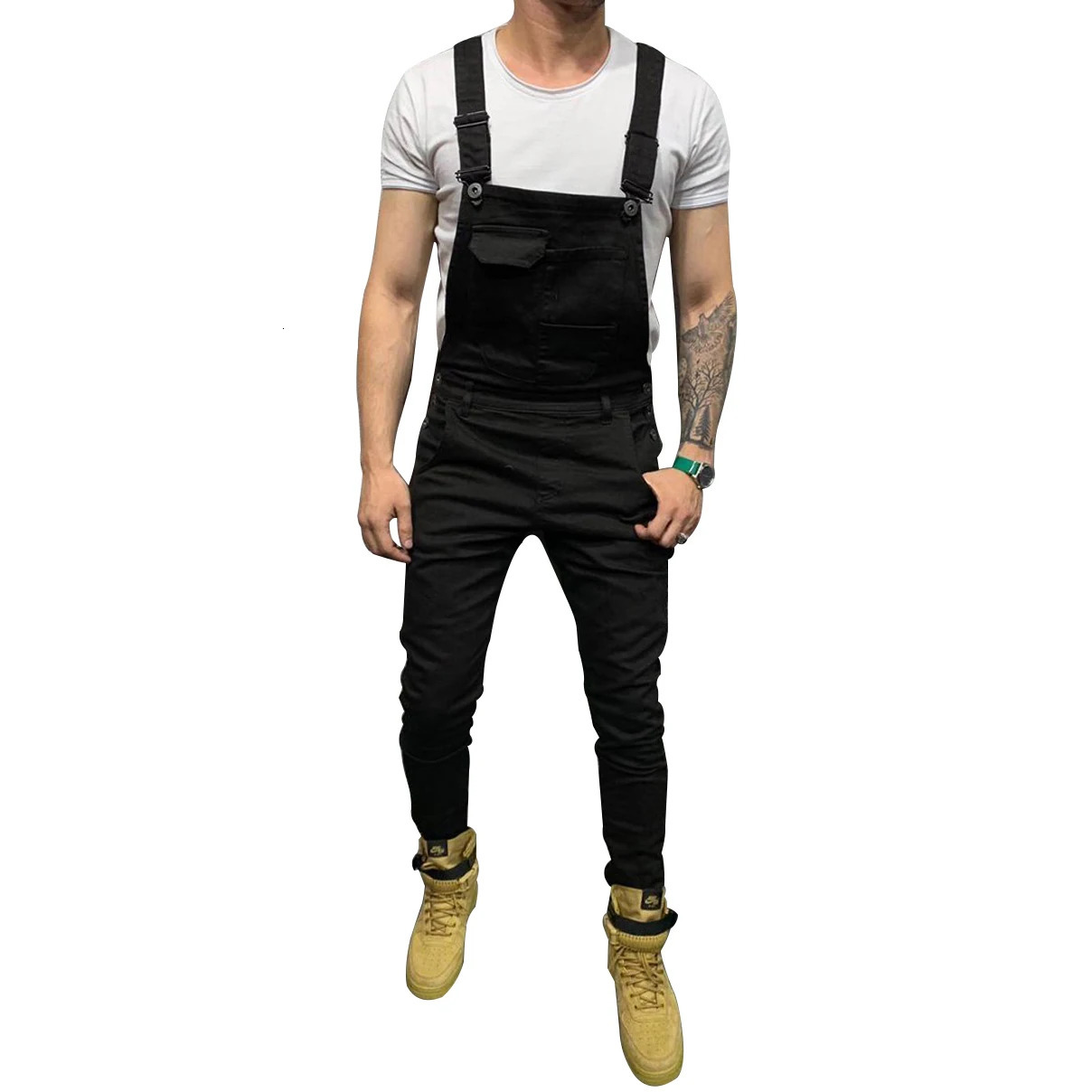 Mens Denim Jeans Overalls Dungarees Bib Jumpsuits Pants Playsuit Trousers 240521