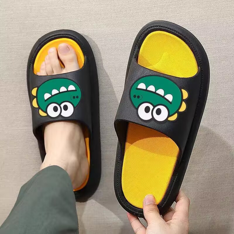 Summer ladies home slippers cute cartoon indoor floor quiet comfortable soft bottom wear-resistant bathroom sandals