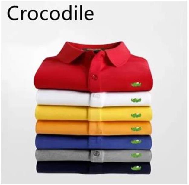 NOUVEAU BRANGE DÉCHANCE DE CROCODILE POLO COMBODILE HOMME SOLIDE WALT WALT COTON Shorts d'été Homme T-shirts pour hommes Polos Shirts Poloshirt