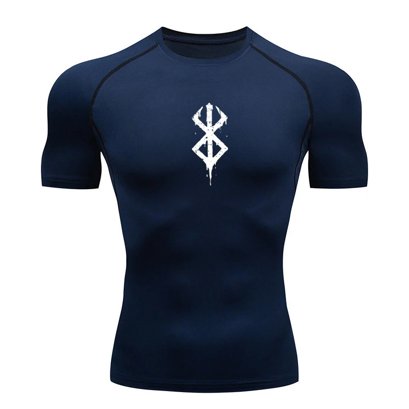 Summer Running T-Shirt Men Short Sleeve Compression Shirt Gym Sports Top White Black Quick Dry Breathable MMA Fitness Clothing 240601