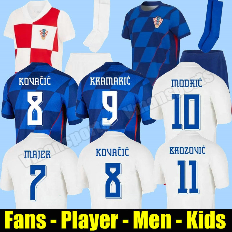 2024 2025 Croacia MODRIC soccer jerseys national MANDZUKIC PERISIC KALINIC 24 25 Croatia football shirt KOVACIC Rakitic Kramaric Men Kids Kit uniforms fans player
