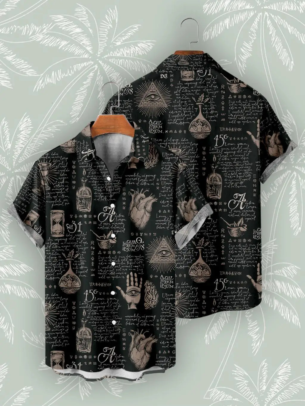 Hawaiian Shirts For Mens Skull Summer Casual Short Sleeve Y2k High Quality Oversized Streetwear Vintage Beach Tops Clothing 240529