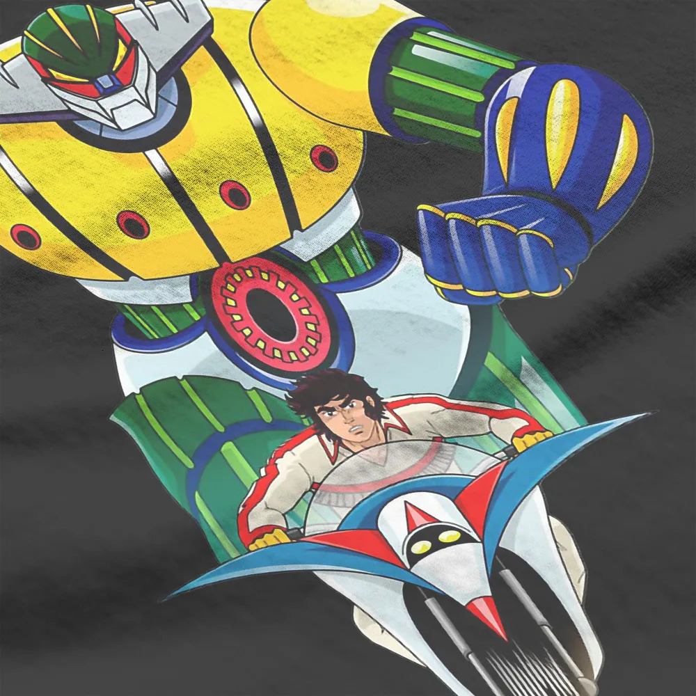 Kotetsu Jeeg Robot Anime Tshirt Vintage Grunge Mens Streetwear Tops Big Size Cotton O-Neck T Shirt 240601