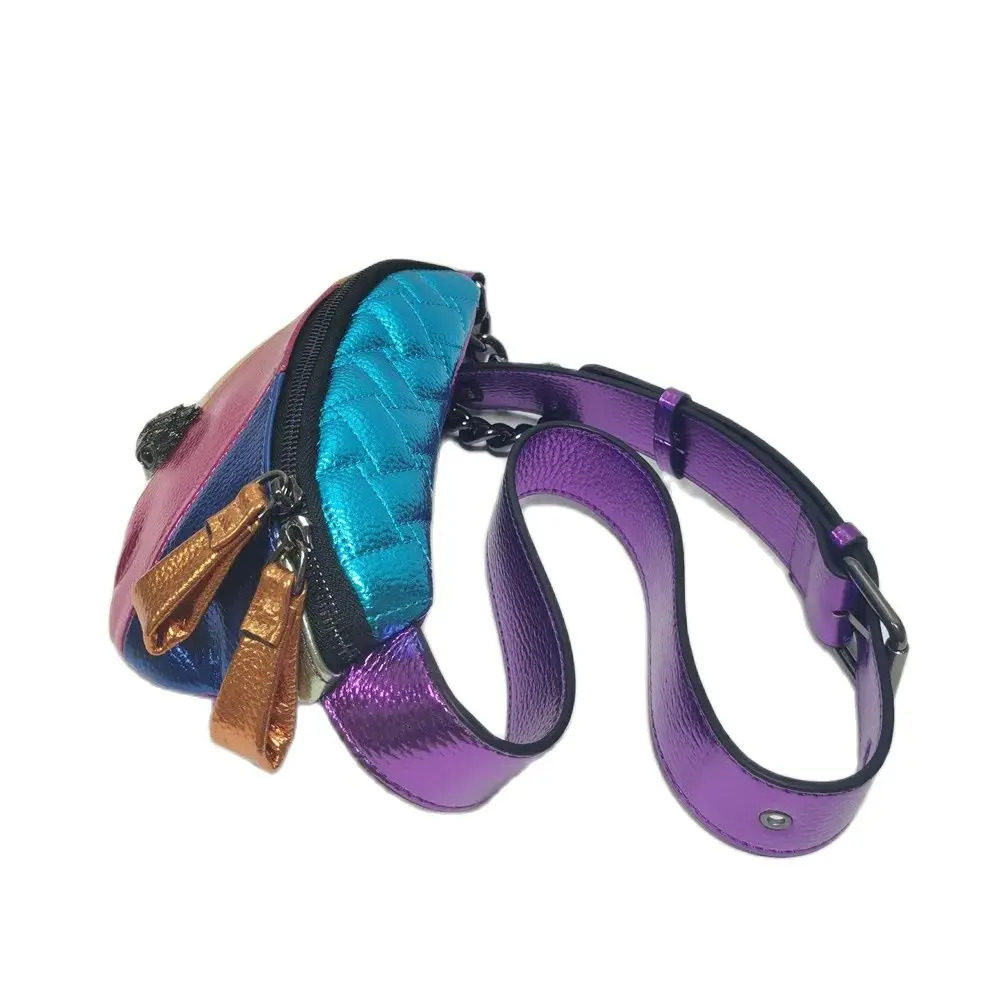 Style Waist Packs Fashion Women Colorful Chest Bag Rainbow Purse Eagle Metal On The Front Flap Swagger Bag Sports Bag 240601