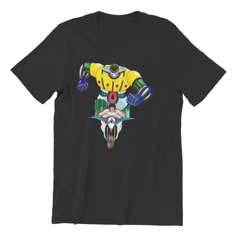 Kotetsu Jeeg Robot Anime Tshirt Vintage Grunge Mens Streetwear Tops Big Size Cotton O-Neck T Shirt 240601
