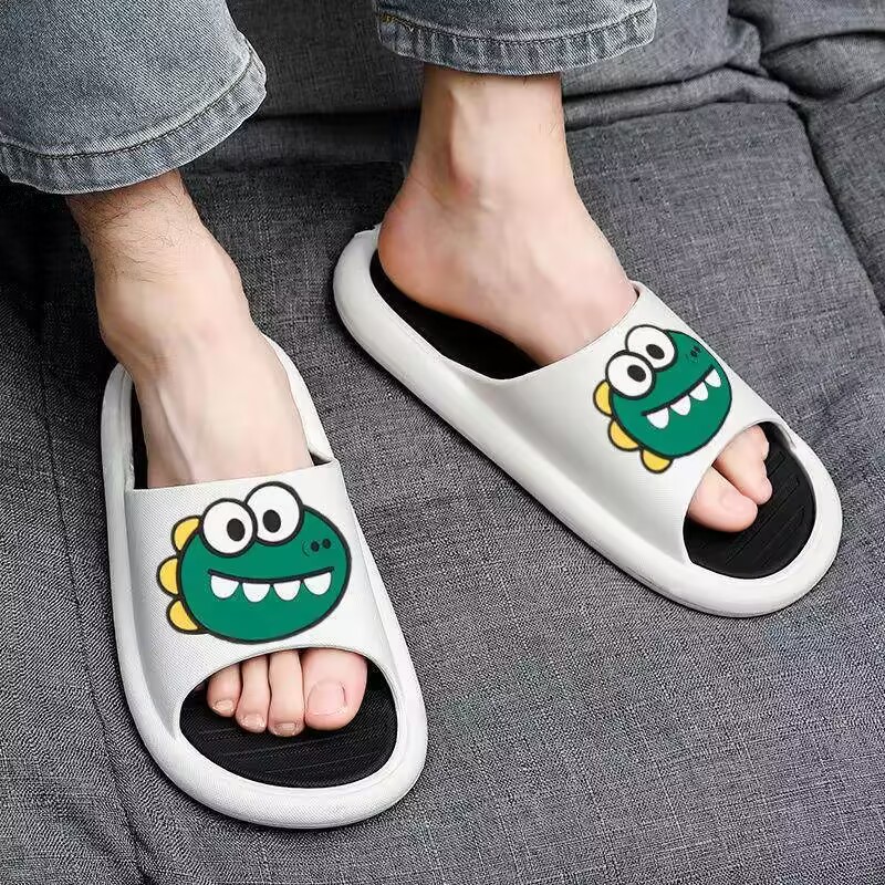 Summer ladies home slippers cute cartoon indoor floor quiet comfortable soft bottom wear-resistant bathroom sandals