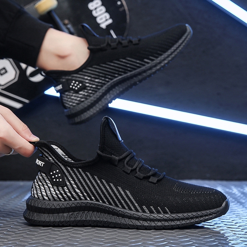 summer Running men's new sports breathable stripes wear-resistant fashion casual shoes free shipping Lhshoe