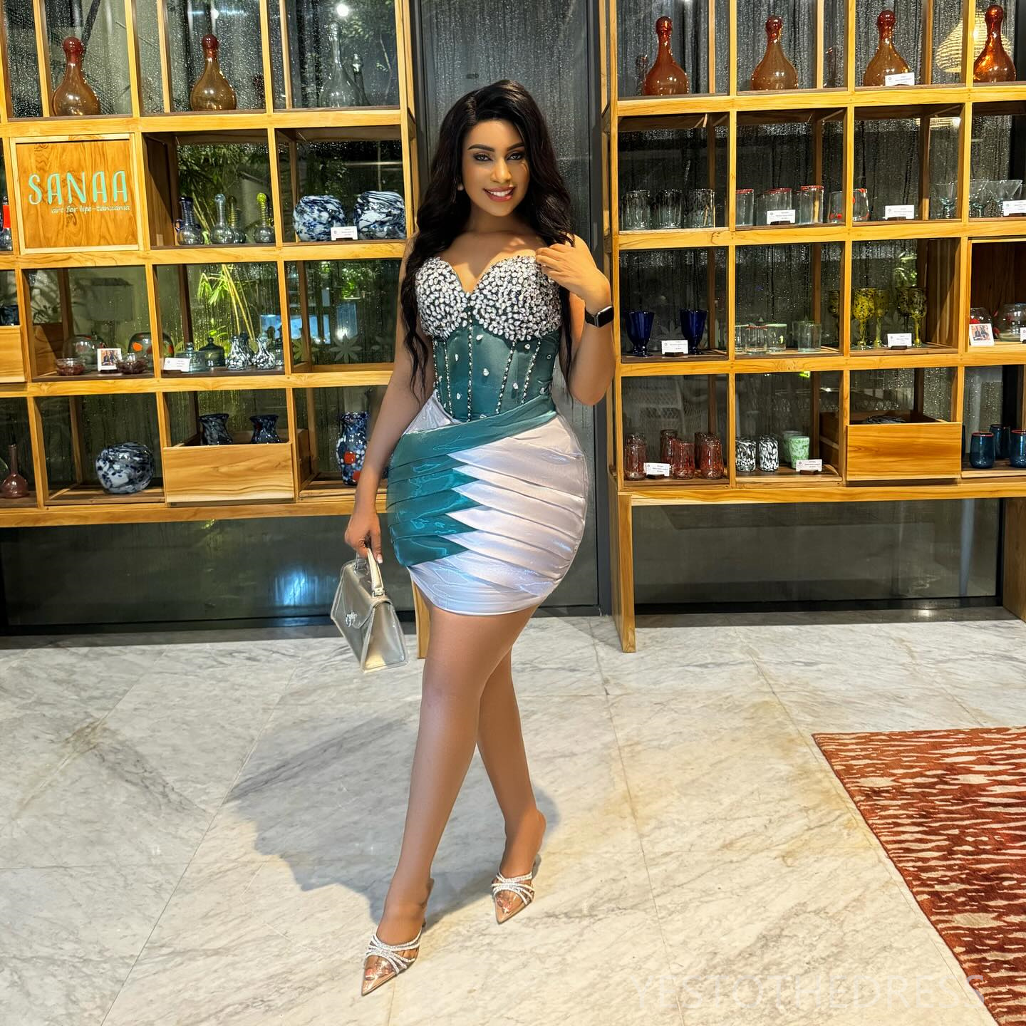 2024 Aso Ebi Cocktail Dresses for Women Short Prom Dresses for African Black Girls Sweetheart Neckline Pleated Rhinestones Decorated Mini Graduation G