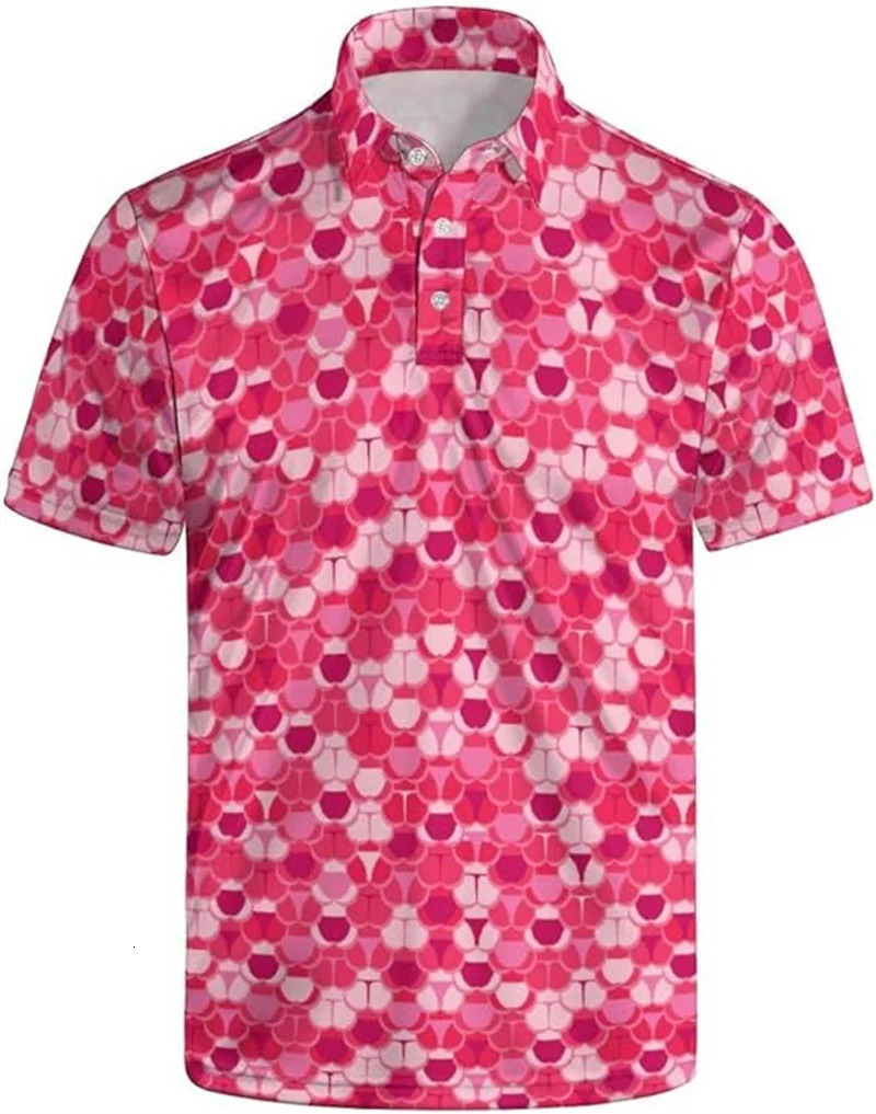 3d Print Polo Shirts For Men Women Slim Golf Shirts Fashion Street Flashes Polo Shirt Sunny Cool Hawaiian Beach Short Sleeve 240601