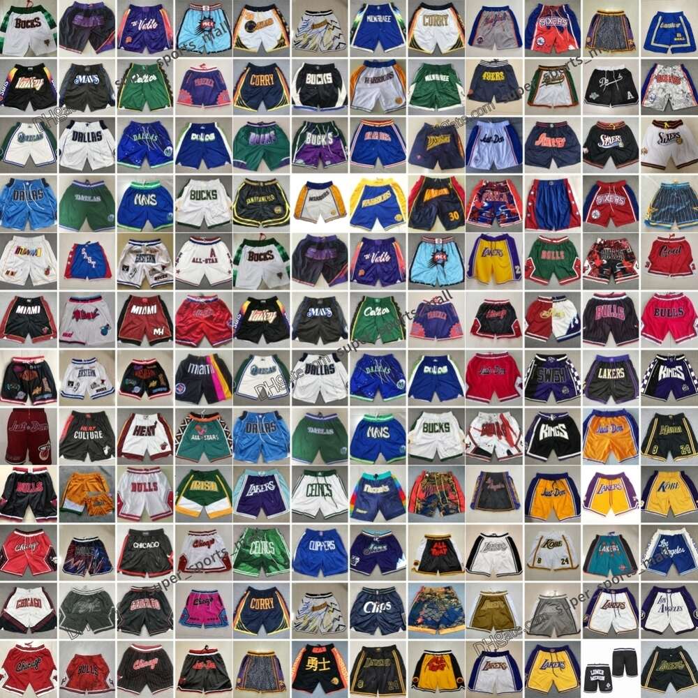 Men Team 2024 New Basketball Short Just Don Shorts With Pockets Zipper Baseball Football Sport Wear Casual Pants Gym Beach Sweatpants Justdon Hip Pop Elastic Short