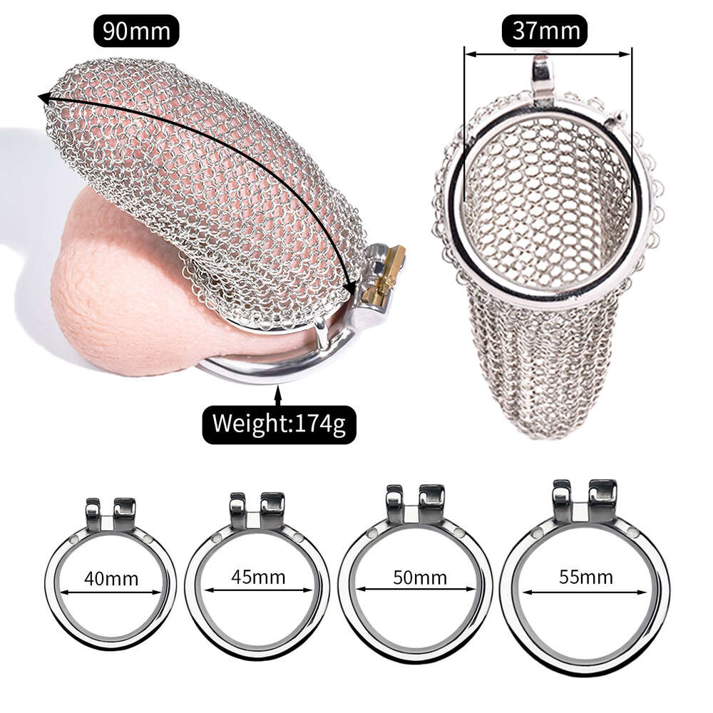Stainless FRRK Steel Chastity Male Cock Cage Male Chastity Device Chastity Belt Men Penis Cage Adult Sex Toys For Man FRRK-196 -196