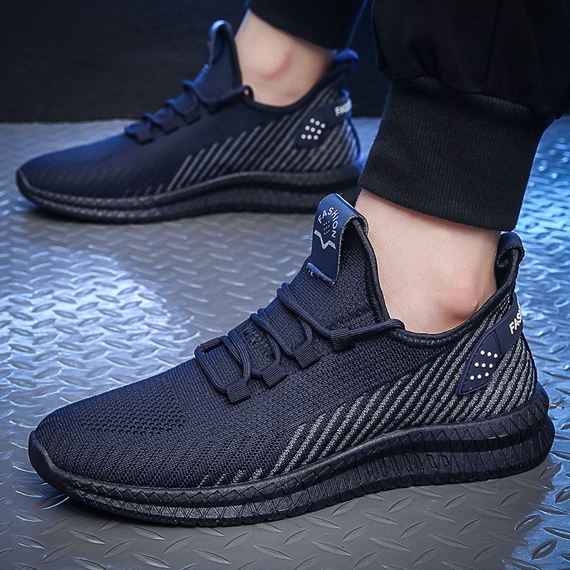summer Running men's new sports breathable stripes wear-resistant fashion casual shoes free shipping Lhshoe