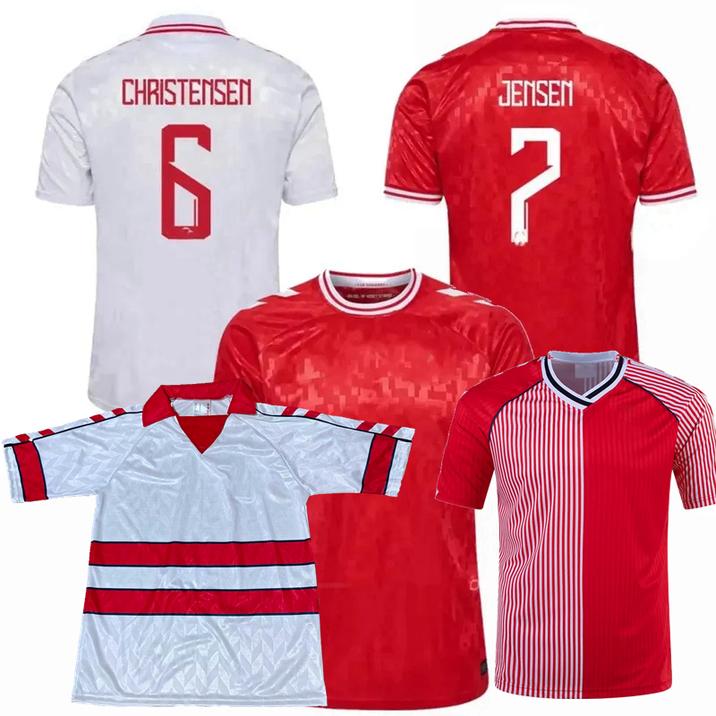 1986 1988 Denmark 2024 2025 Soccer Jerseys ERIKSEN JENSEN HOJLUND HOJBJERG KJAER HJULMAND KRISTIANSEN POVLSEN National football men kids shirt