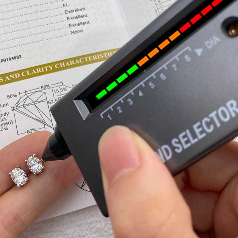 D color Sparkling 1CT 2ct Oval Cut Moissanite Diamond earring for Women Gift 925 Sterling Silver Engagement Wedding Fine Jewelry