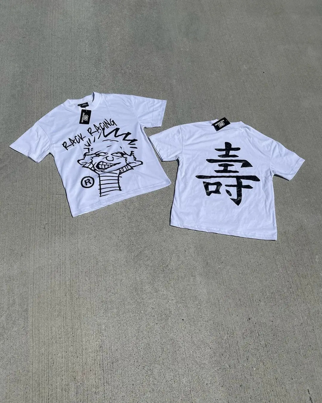 Hiphop letter print graphic t shirts y2k tops in streetwear oversized t shirt gothic harajuku goth men clothing 240530