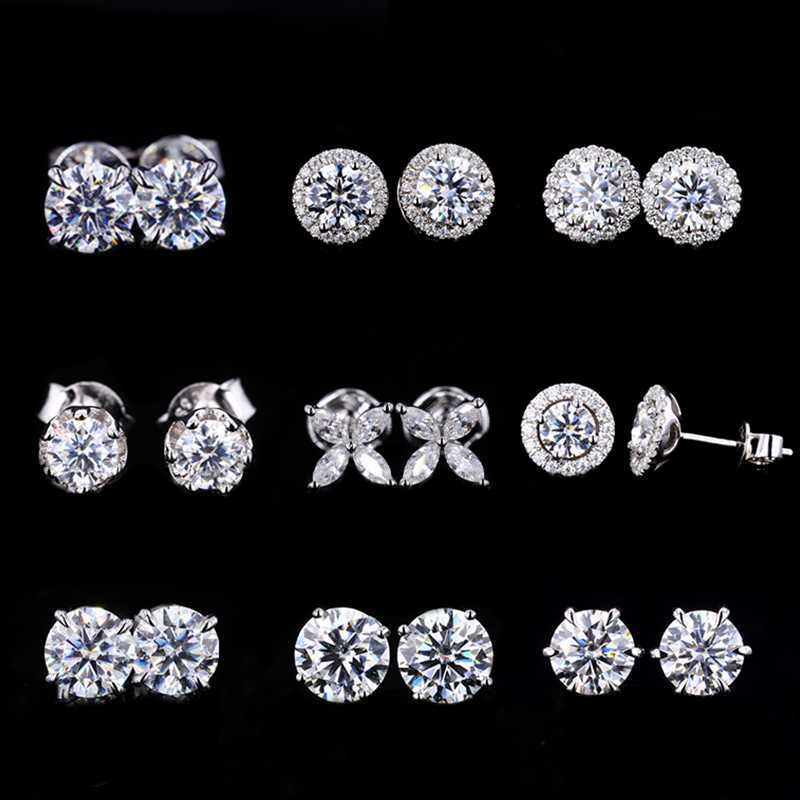 Starsgem Fine jewelry men ear rings setting 14k gold stud earring Diamond 8mm moissanite martini earrings