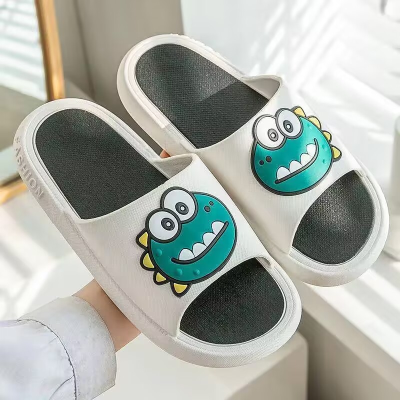 Summer ladies home slippers cute cartoon indoor floor quiet comfortable soft bottom wear-resistant bathroom sandals
