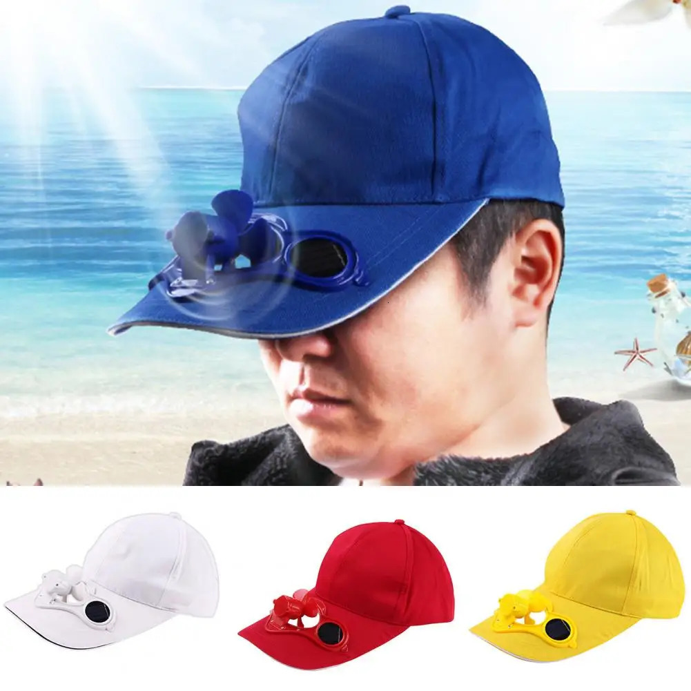 Sports Hat Adjustable Protection Solar Powered Fan Summer Outdoor Baseball Hat Sun Hat for Travel 240601