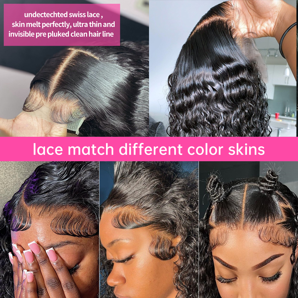 Wholesale Water Wave Curly 13x6 HD Lace Frontal Wig Brazilian 30 40 Inch 13x4 Glueless Loose Deep Wave Human Hair Lace Front Wig for Women
