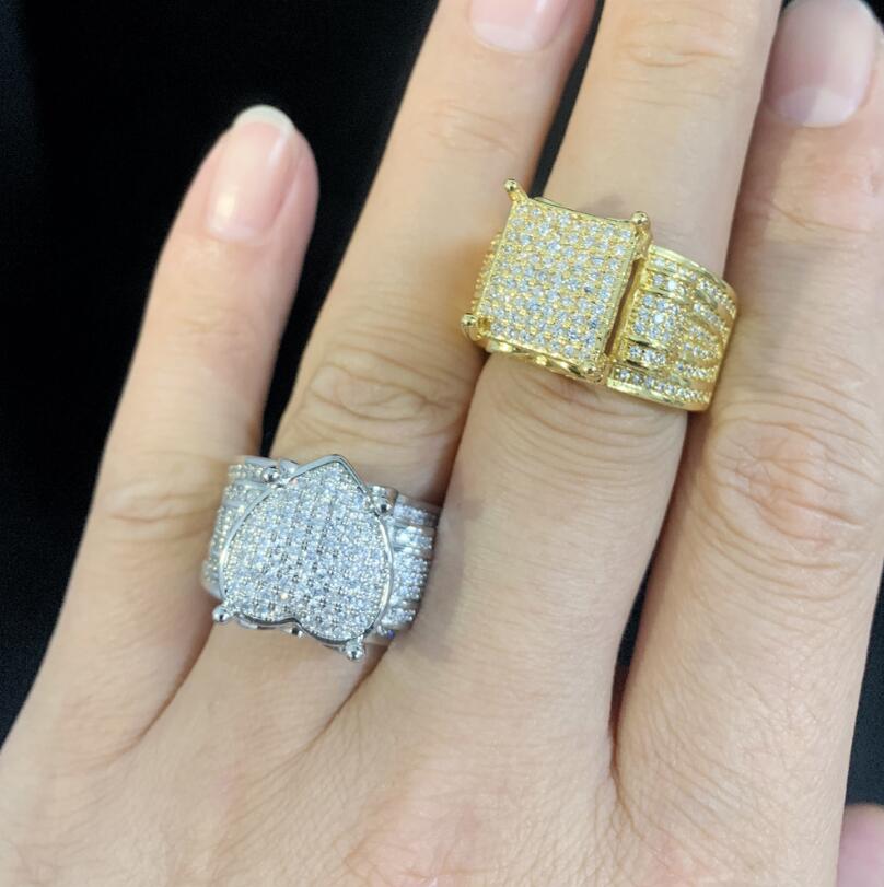Rulalei Designer Valuable Court High Carbon Diamond Ring 925 Sterling Silver 18K Gold Engagement Wedding Rings for Women Men Anniversary Party Jewelry