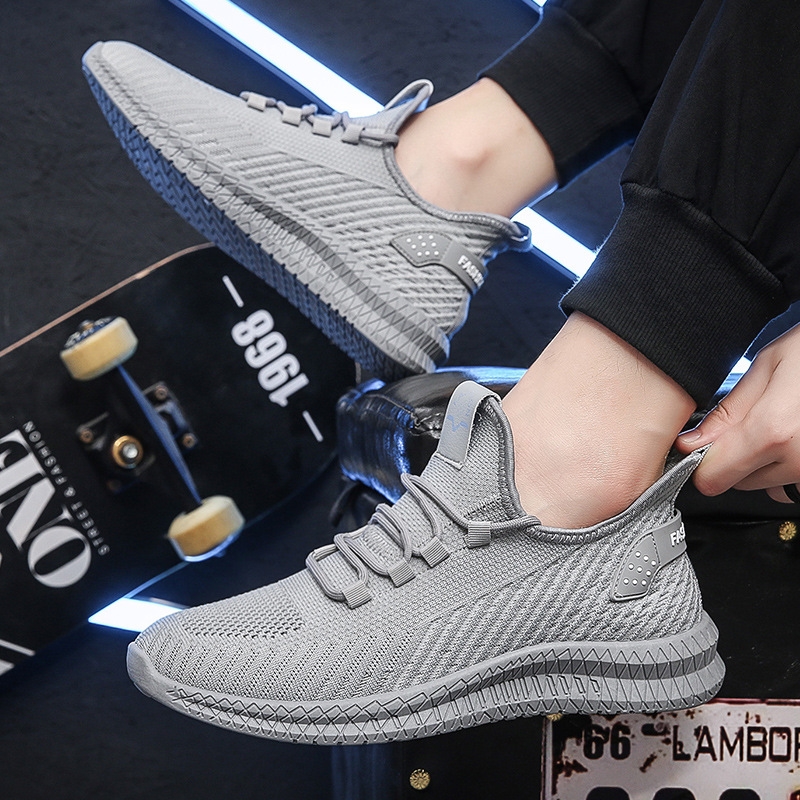 summer Running men's new sports breathable stripes wear-resistant fashion casual shoes free shipping Lhshoe