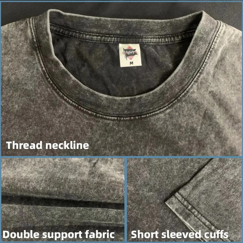 Vintage Washed Tshirts Anime T Shirt 240601