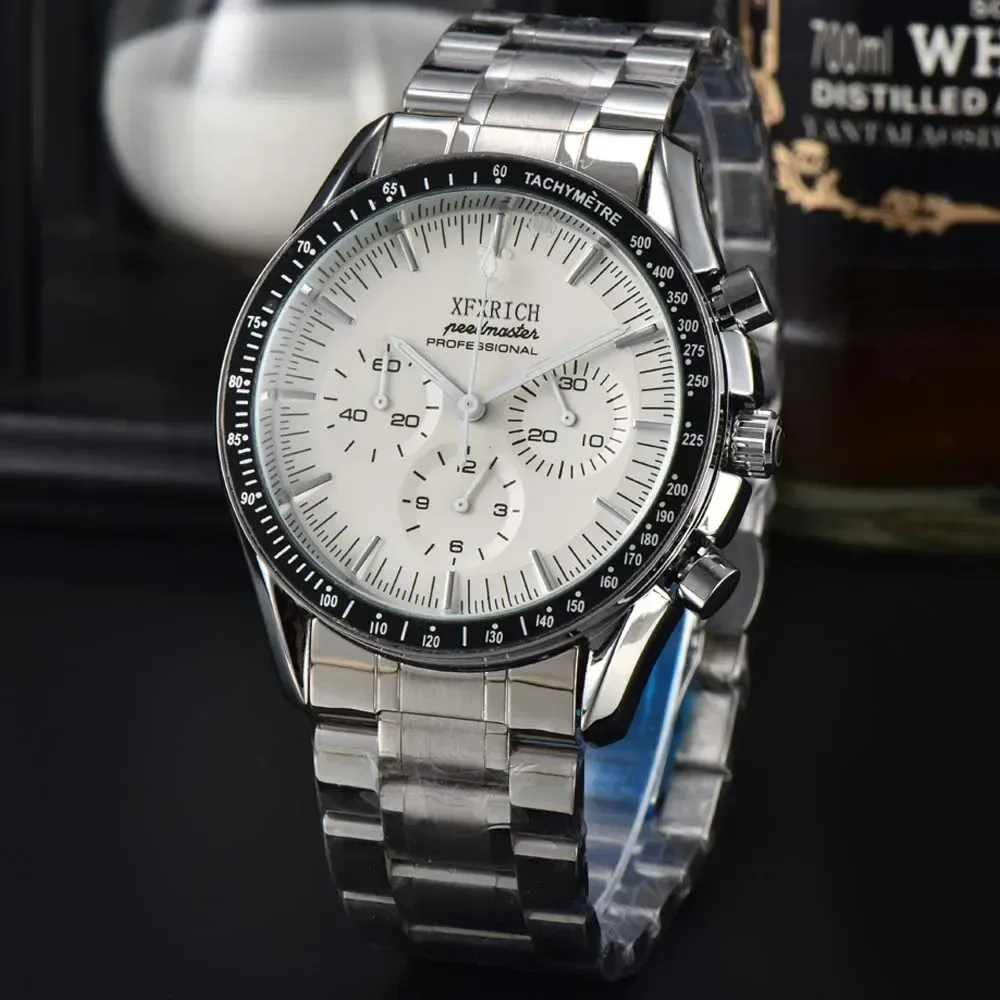 AAAAA New Original Brand Watches For Mens Fashion Full Stainless Steel Automatic Date Watch Luxury Chronograph Sport AAA Clocks 669