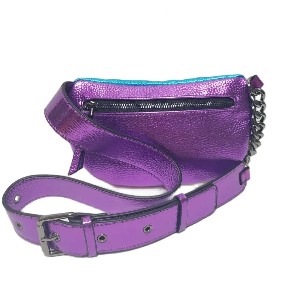 Style Waist Packs Fashion Women Colorful Chest Bag Rainbow Purse Eagle Metal On The Front Flap Swagger Bag Sports Bag 240601